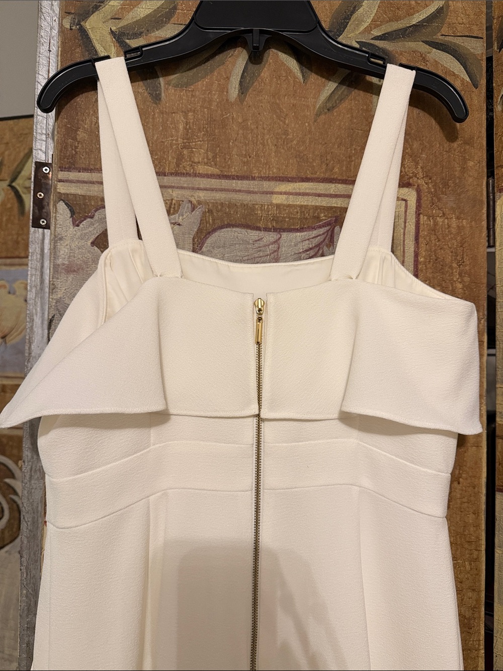 ANTONIO MELANI off white Ruffled Strap Jumpsuit size 4 - Picture 3 of 7